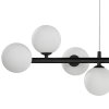 Lampa wisząca czarna listwa mleczne szklane okrągłe klosze molekularna minimalistyczna klasyczna elegancka MINI MOON ST-8118P-11 black Step Into Design